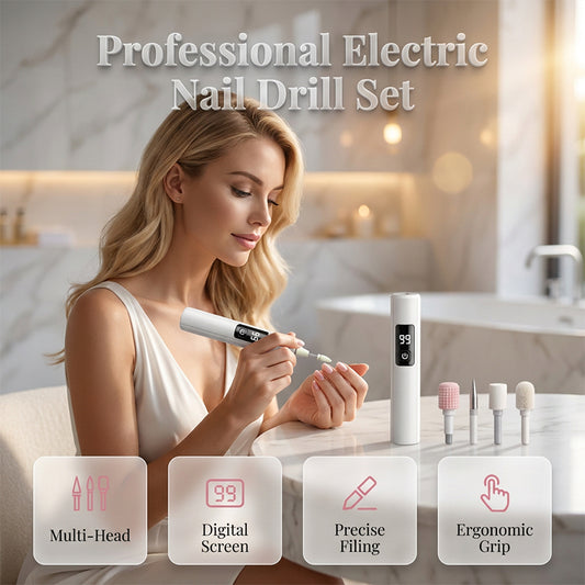 🥳2026 HOT SALE🥳💞50K+ SOLD!💅Professional Electric Nail Polisher – Smooths thick nails, 99-speed display. Multiple heads for shaping & buffing. Salon at home! 🌟💎
