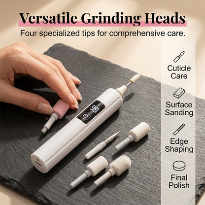 🥳2026 HOT SALE🥳💞50K+ SOLD!💅Professional Electric Nail Polisher – Smooths thick nails, 99-speed display. Multiple heads for shaping & buffing. Salon at home! 🌟💎