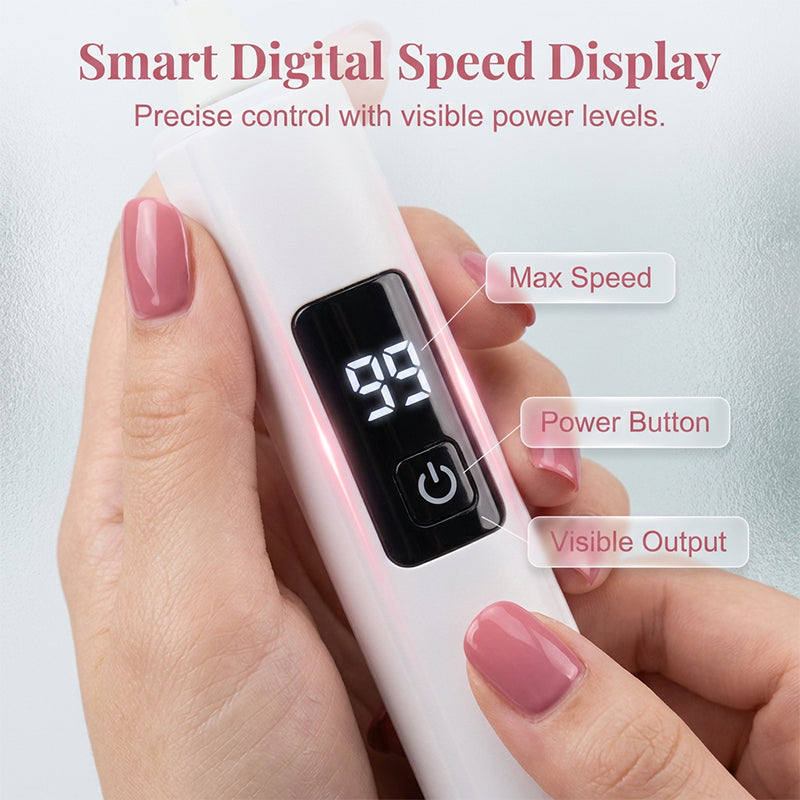 🥳2026 HOT SALE🥳💞50K+ SOLD!💅Professional Electric Nail Polisher – Smooths thick nails, 99-speed display. Multiple heads for shaping & buffing. Salon at home! 🌟💎