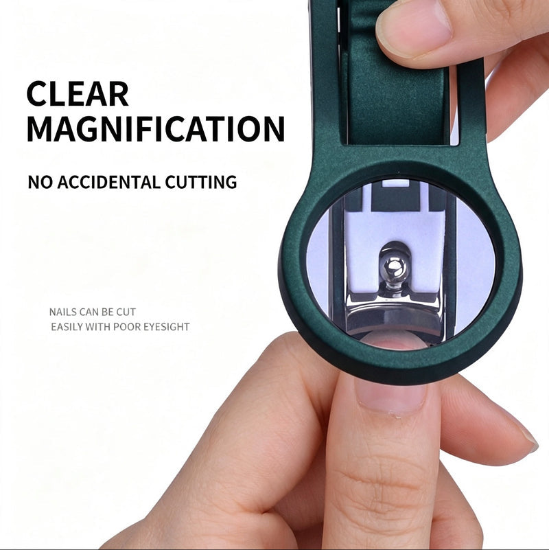 Magnifying Nail Clipper for Seniors – Easy Grip Nail Trimmer with LED Light, Manual & Electric Options