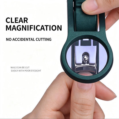 Magnifying Nail Clipper for Seniors – Easy Grip Nail Trimmer with LED Light, Manual & Electric Options