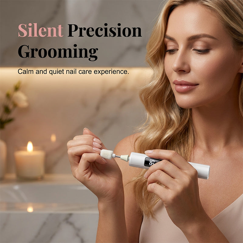 🥳2026 HOT SALE🥳💞50K+ SOLD!💅Professional Electric Nail Polisher – Smooths thick nails, 99-speed display. Multiple heads for shaping & buffing. Salon at home! 🌟💎