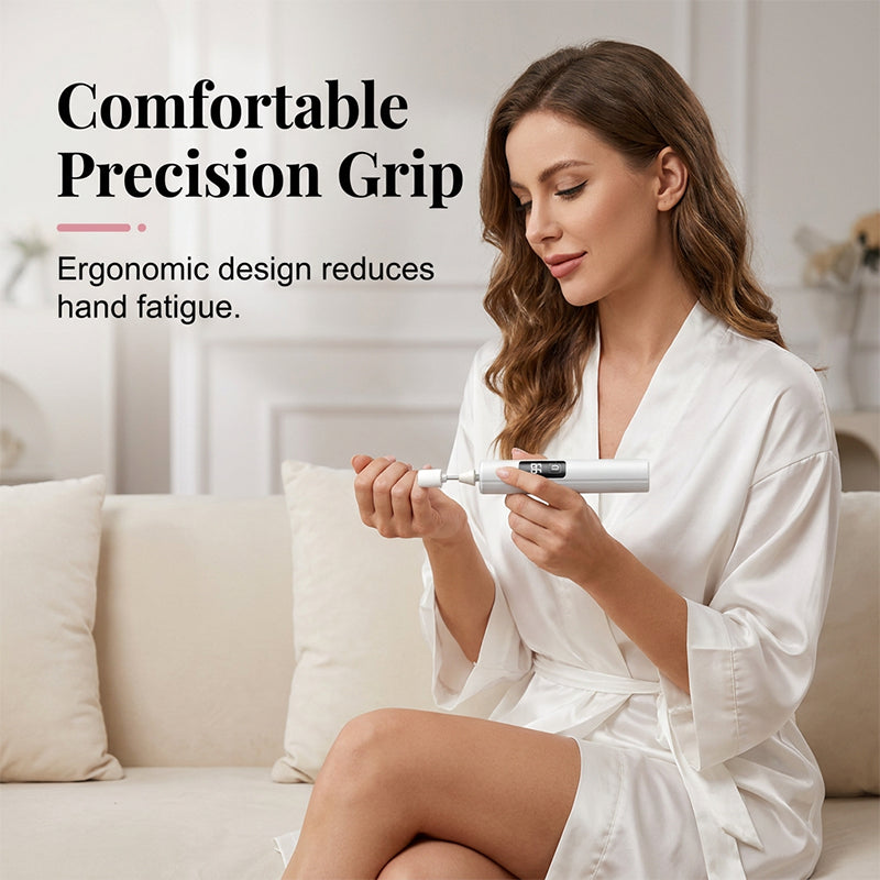 🥳2026 HOT SALE🥳💞50K+ SOLD!💅Professional Electric Nail Polisher – Smooths thick nails, 99-speed display. Multiple heads for shaping & buffing. Salon at home! 🌟💎