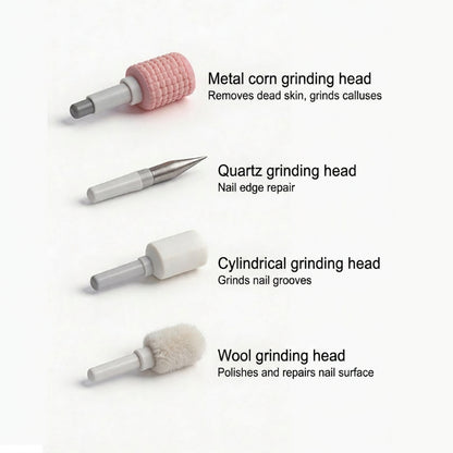 🥳2026 HOT SALE🥳💞50K+ SOLD!💅Professional Electric Nail Polisher – Smooths thick nails, 99-speed display. Multiple heads for shaping & buffing. Salon at home! 🌟💎