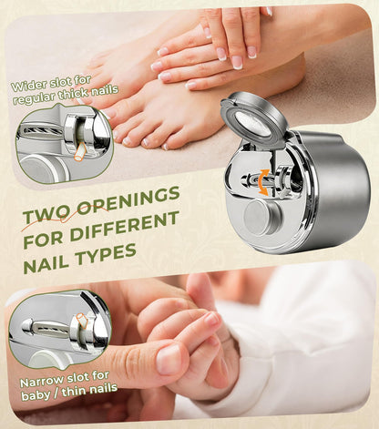 Magnifying Nail Clipper for Seniors – Easy Grip Nail Trimmer with LED Light, Manual & Electric Options
