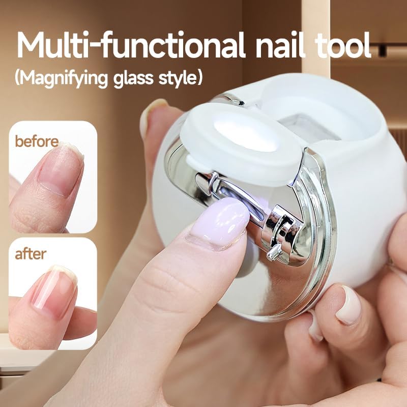 Magnifying Nail Clipper for Seniors – Easy Grip Nail Trimmer with LED Light, Manual & Electric Options