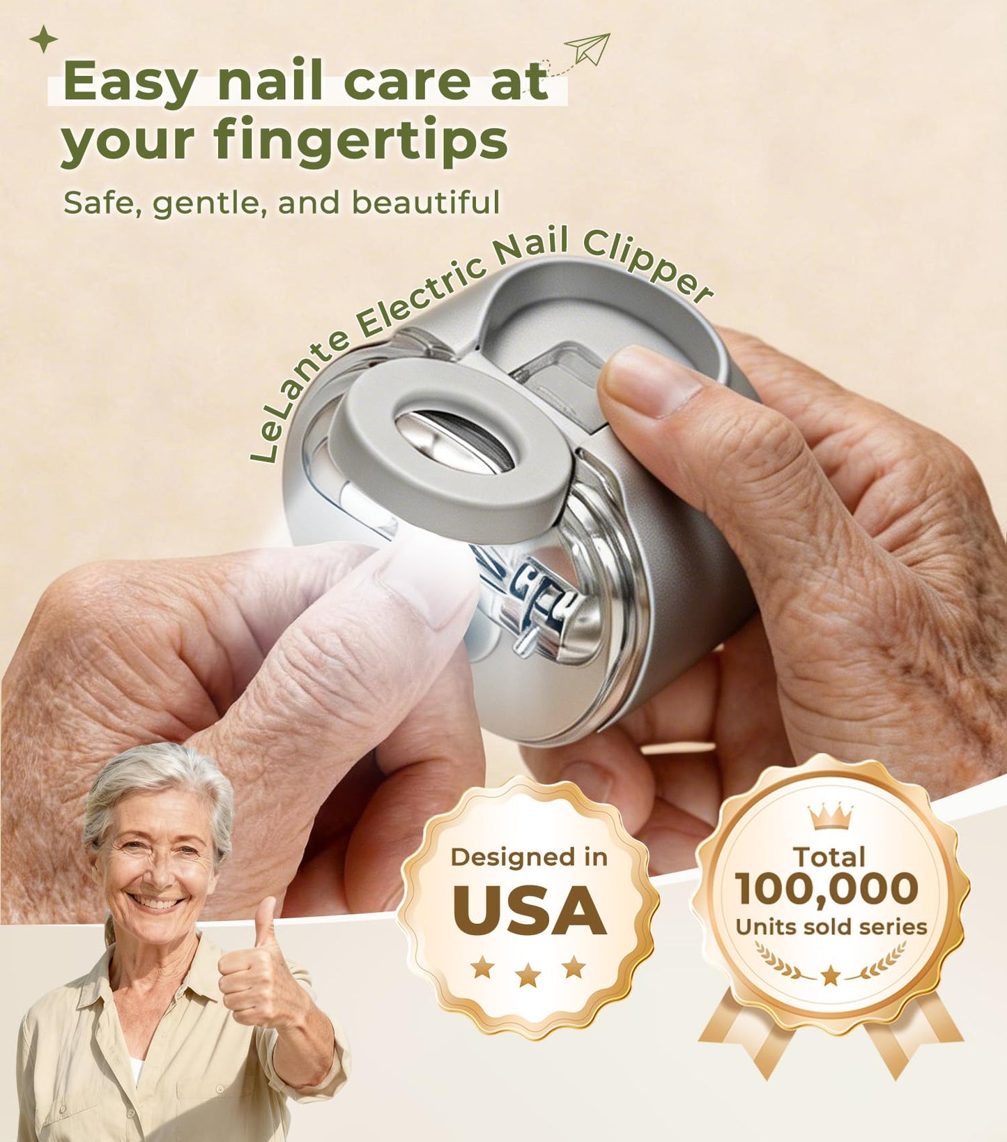 Magnifying Nail Clipper for Seniors – Easy Grip Nail Trimmer with LED Light, Manual & Electric Options