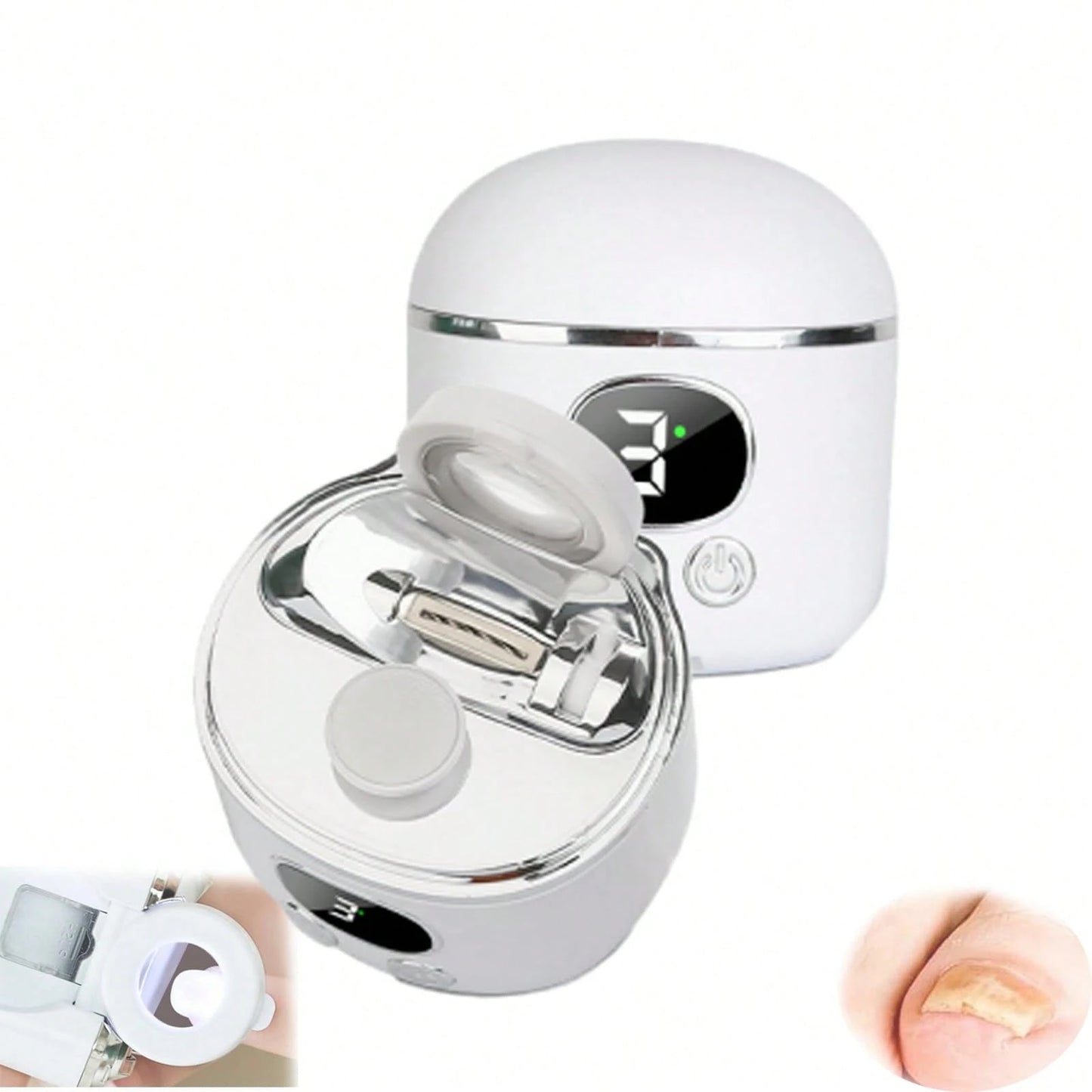 Magnifying Nail Clipper for Seniors – Easy Grip Nail Trimmer with LED Light, Manual & Electric Options