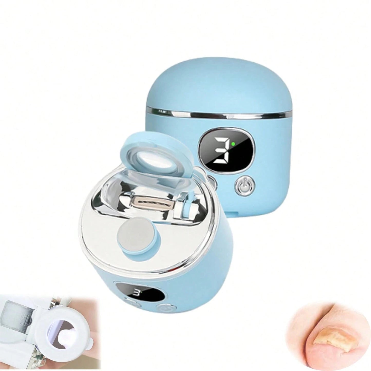 Magnifying Nail Clipper for Seniors – Easy Grip Nail Trimmer with LED Light, Manual & Electric Options