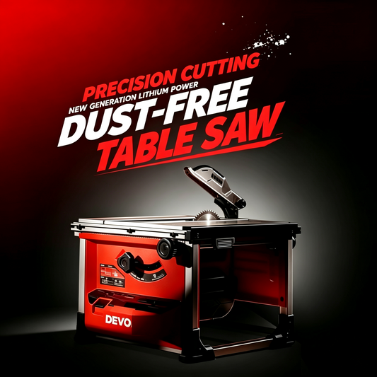 Cordless Dust-Free Precision Table Saw with 0-45° Bevel Cutting & Intelligent LCD Monitor
